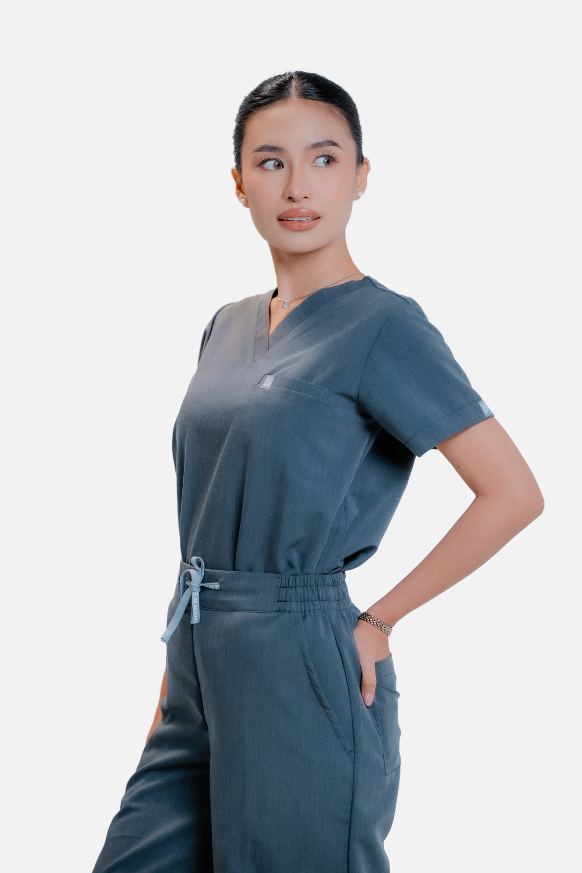 SOFTSTRETCH Women’s V-neck with Wide Leg Pants Set- Made to Order