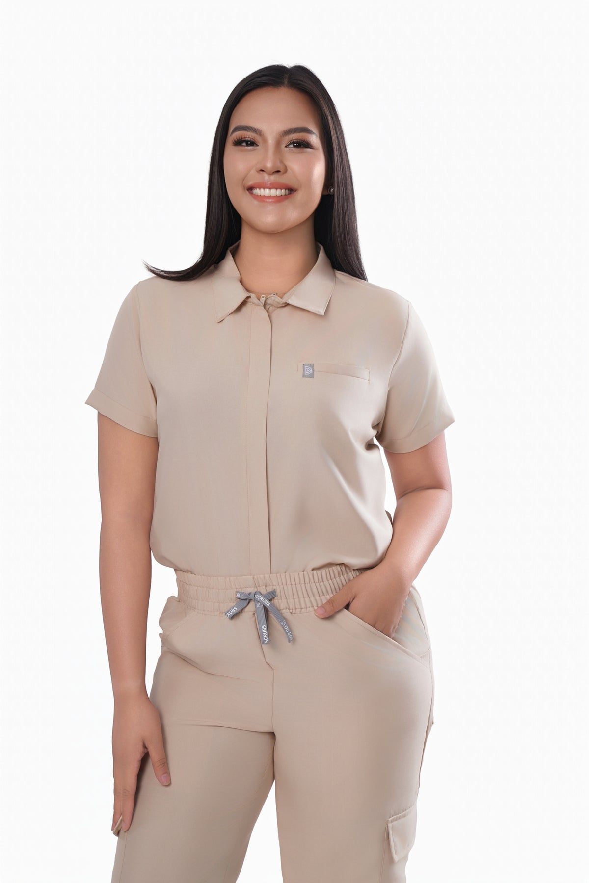 Women’s Durasmooth Zip Up Polo with Cargo Pants Set (Available Soon)
