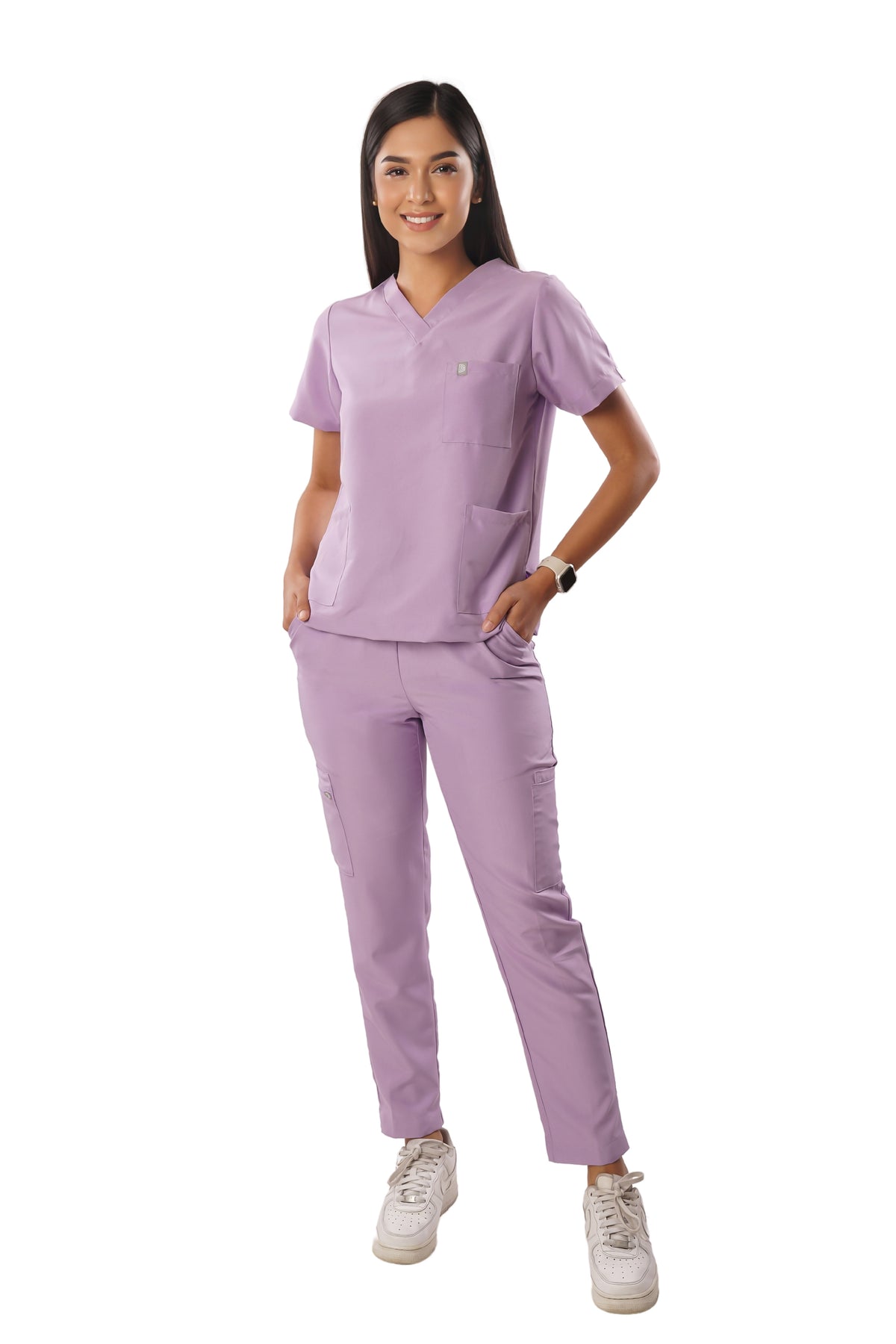 Women’s Durasmooth Classic V-Neck and Garterized Tapered Pants Set